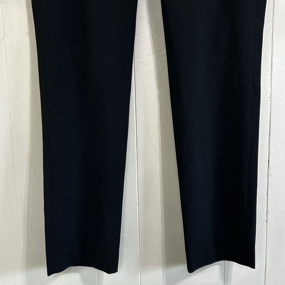 Banana Republic Ryan Fit Italian Wool Black Pants Size 12 Tall Mid Rise Straight - Picture 8 of 14